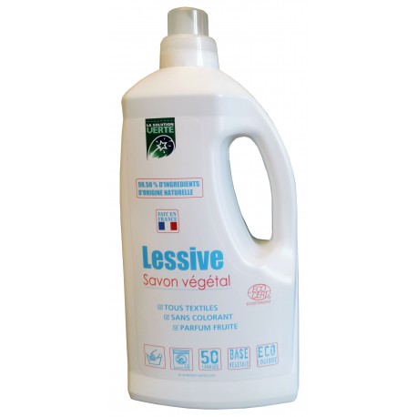 Lessive liquide tous textiles un produit développé pour le lavage du linge  en machine ménagère ou industrielle.