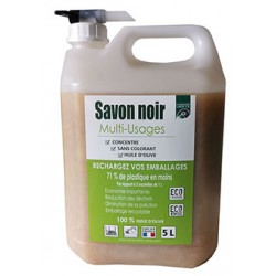 Savon noir liquide huile d'olive multi-surfaces ECO-RECHARGE 5 L